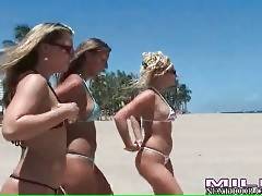 Playful Milfs Have Fun On The Beach 3